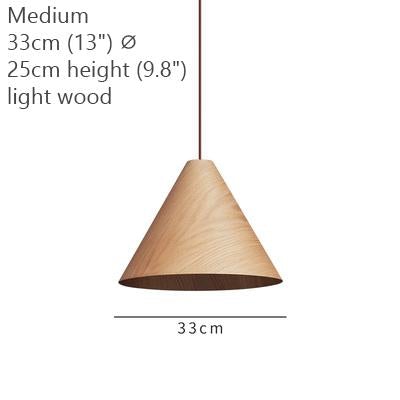 Geppetto Wooden Cone Pendant Light