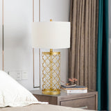 Openwork metal table lamp