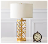 Openwork metal table lamp