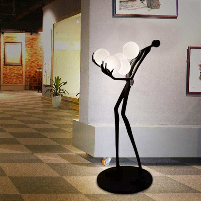 Creative Art Body Statue Decorative Floor Lamp