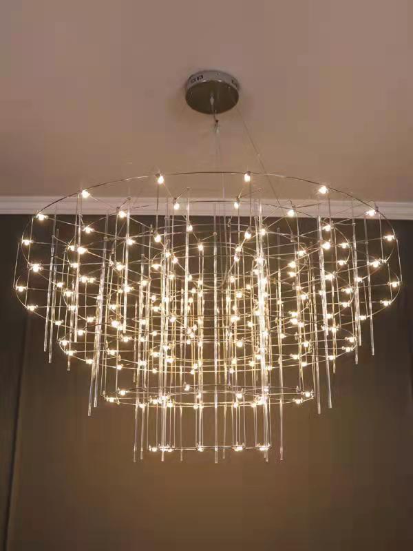 Creative Metal Frame LED Architectural Chandelier