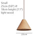 Geppetto Wooden Cone Pendant Light