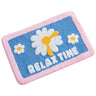 Feblilac Daisy Bath Mat Relax Time, Flower Bathroom Rug, 16"x24"