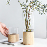 Serenity Wood Base Vases