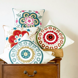 Belladonna Boho Flower Pillow Covers