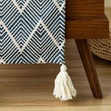 Gustav Jacquard Table Runner With Tassel