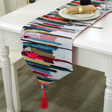 Monica Abstract Striped Table Runner