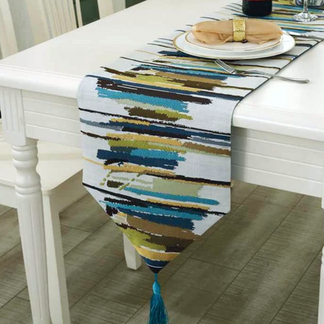 Monica Abstract Striped Table Runner