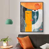 Faces I Geometric Canvas Print