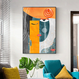 Faces I Geometric Canvas Print