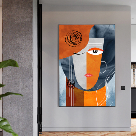 Faces I Geometric Canvas Print