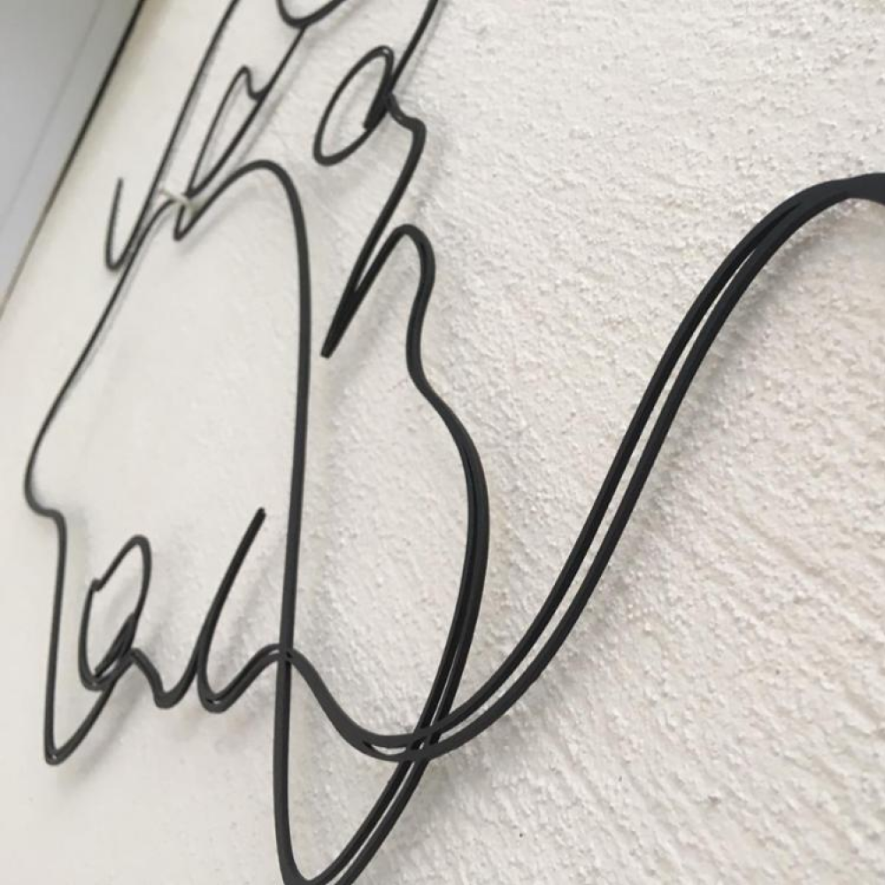 Listening Linear Metal Wall Sculpture