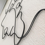 Listening Linear Metal Wall Sculpture