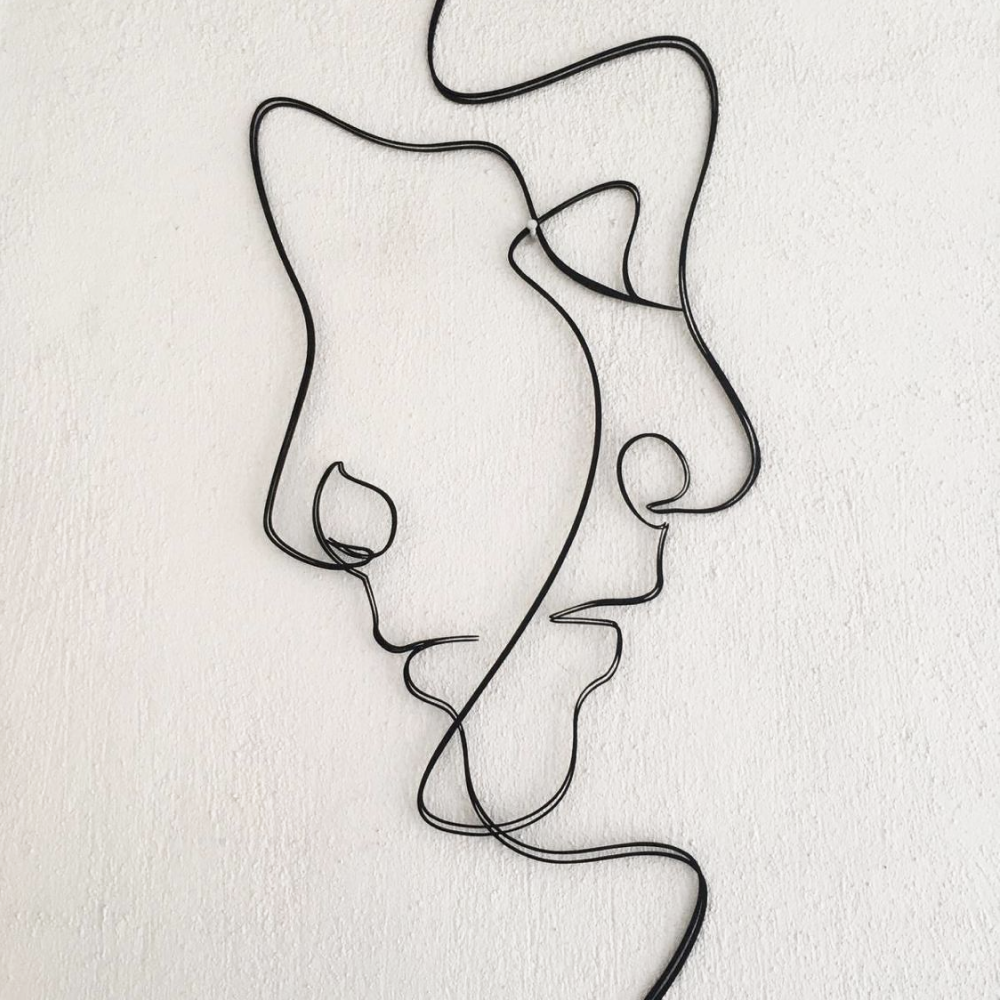Listening Linear Metal Wall Sculpture