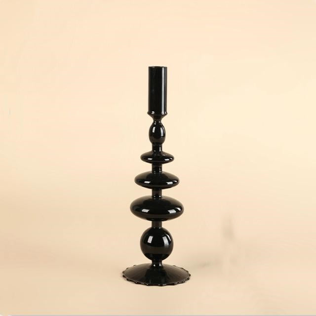 Onyx Glass Candle Holders