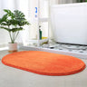 Feblilac Semicircle Solid Bark Red Tufted Bath Mat, Multiple Sized Soft Plush Water-Absorbent,  Anti Slip Toilet Mat, Soft Thick Bathroom Carpet, Pure Bathroom Mats, Simple Best Bath Rugs, Hot Shower Mat Non Slip, Toilet Rug