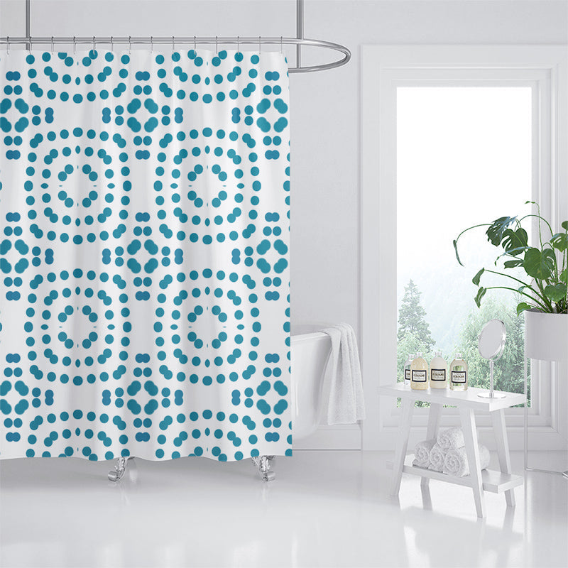 Blue Dot Shower Curtain