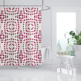 Dark Pink Dot Shower Curtain