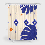 Blue Leaves Shower Curtain