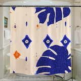 Blue Leaves Shower Curtain