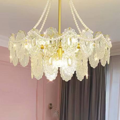 Pearls Glass Chandelier