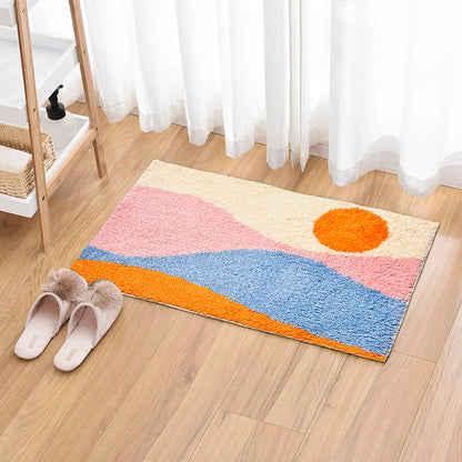 Pink Mountain Bath Mat