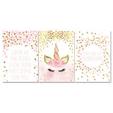 Pink Unicorn Poster Nursery Canvas Decoration for Girls' Room