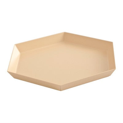 Metal Diamond Polygonal Geometric Display or Serving Dish