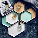 Metal Diamond Polygonal Geometric Display or Serving Dish