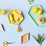 Metal Diamond Polygonal Geometric Display or Serving Dish