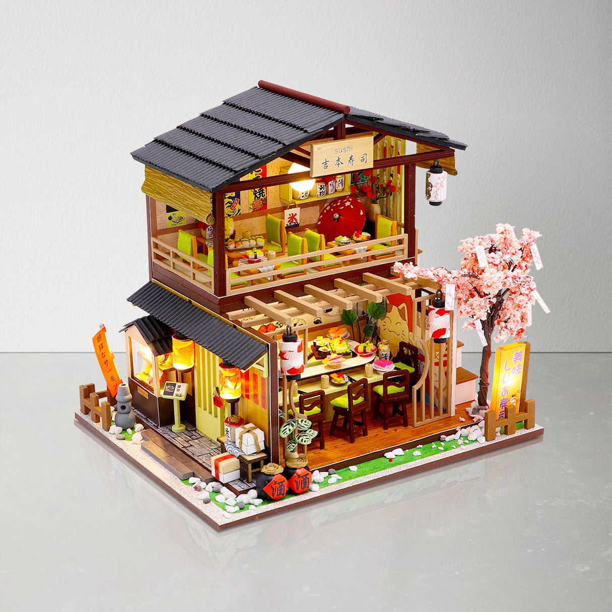 Miniature Dollhouse Kit, Sushi Shop