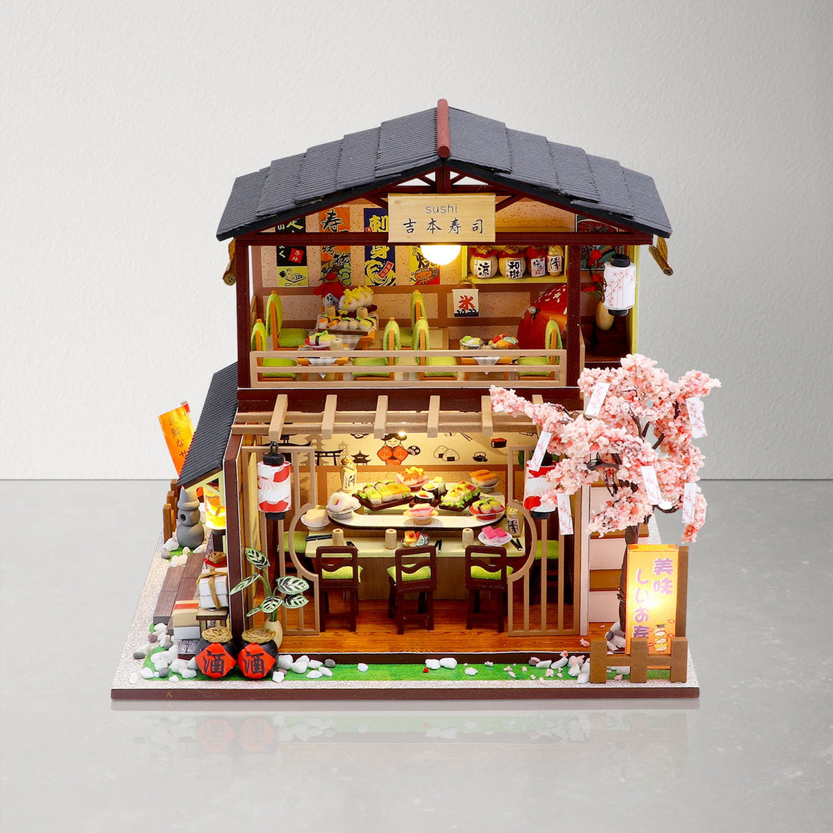 Miniature Dollhouse Kit, Sushi Shop