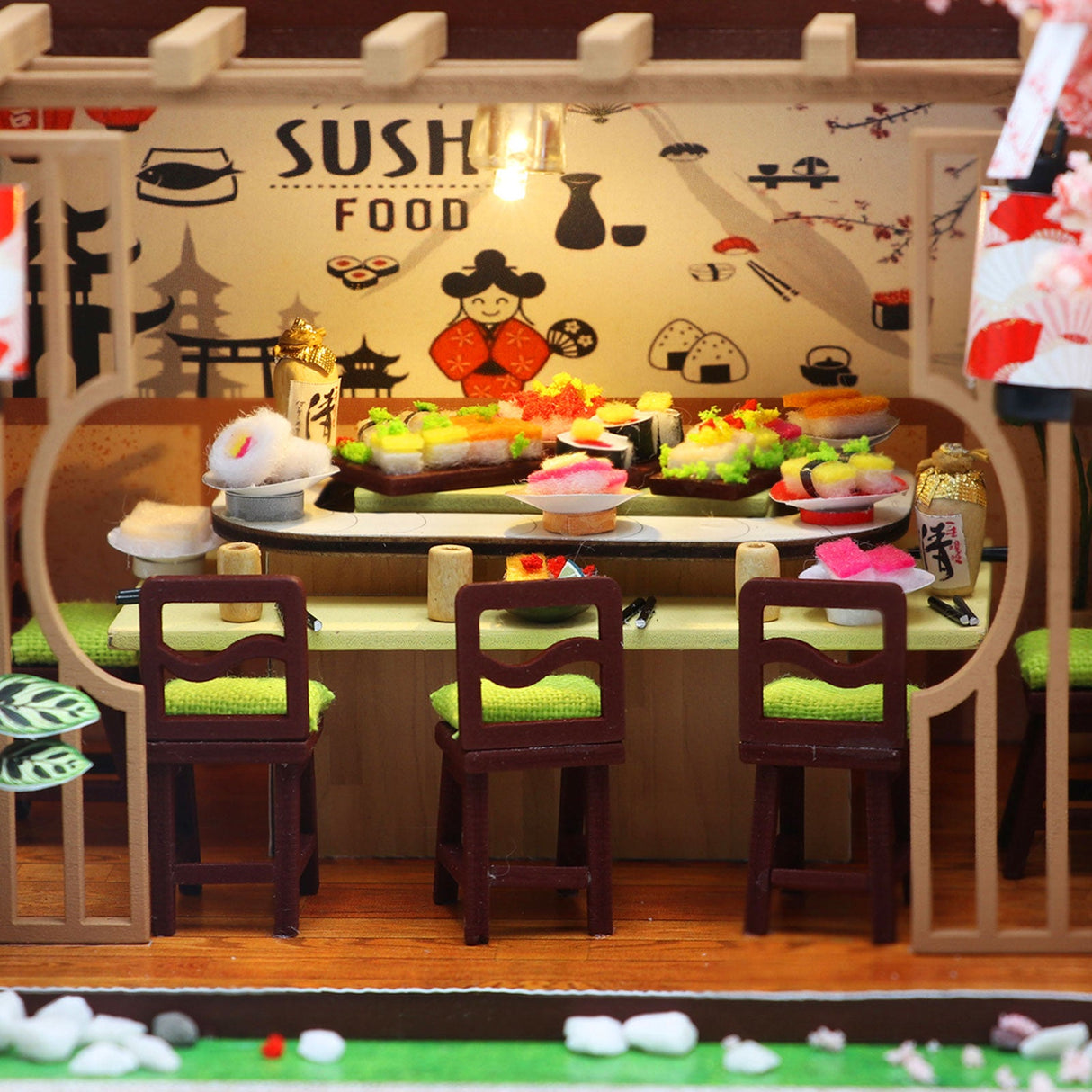 Miniature Dollhouse Kit, Sushi Shop