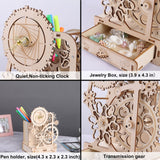 3D Wooden Music Box Clock