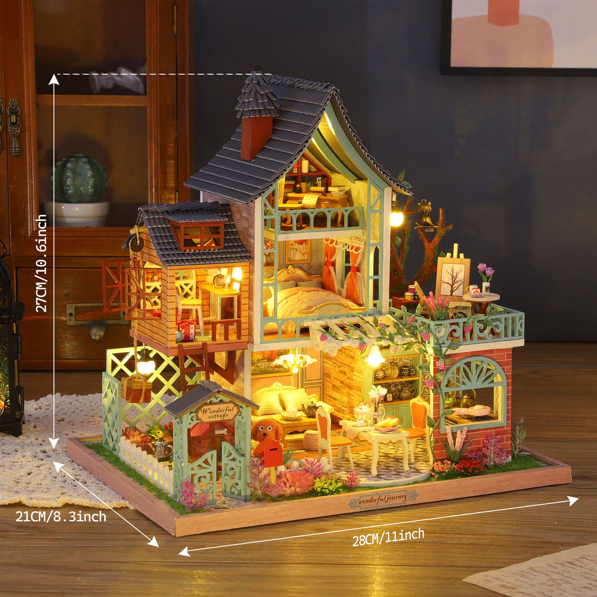 DIY Dollhouse Kit, Jungle Resort