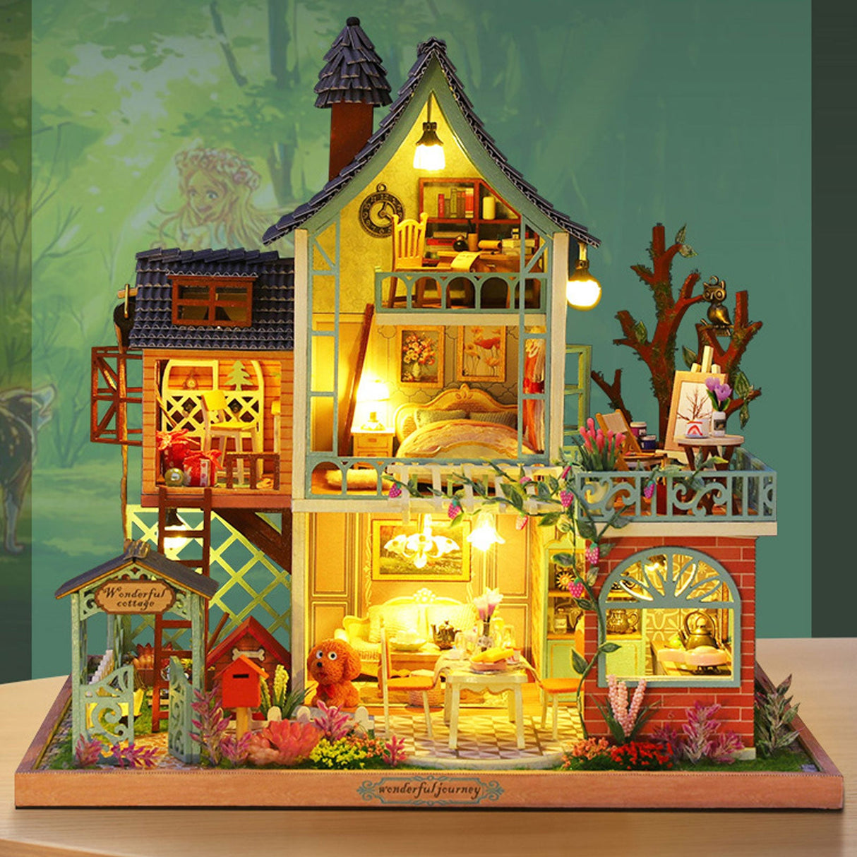 DIY Dollhouse Kit, Jungle Resort