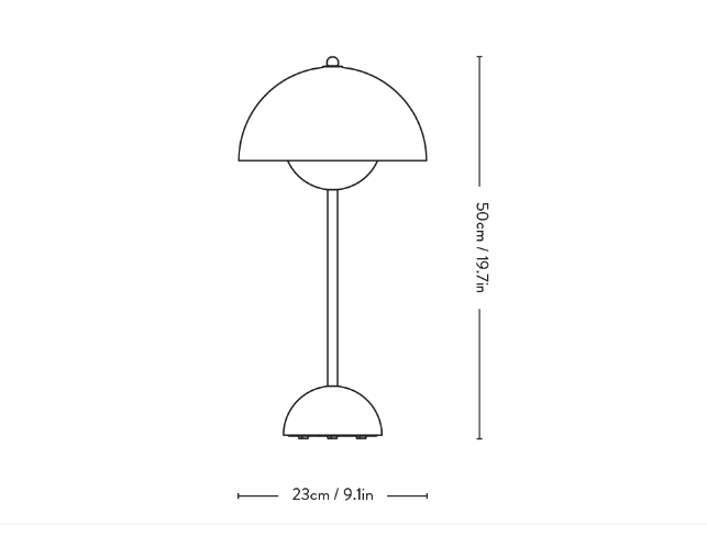 Flowerpot Metal Table Lamp