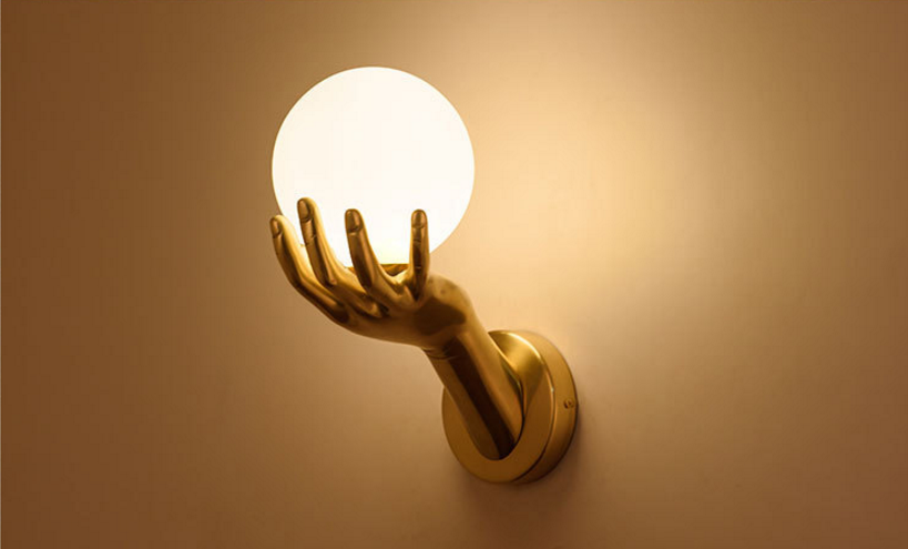 Creative Hand Shape Pendant | Marble Wall Sconce