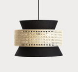 3-Tier Rattan Abstract Lightshade pendant