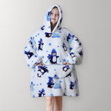 Penguin Oversized Hoodie Wearable Blanket