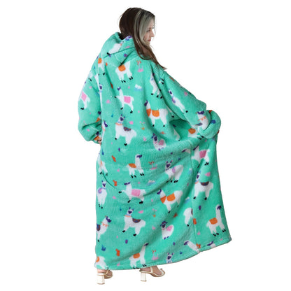 Alpaca Oversized Hoodie Wearable Blanket