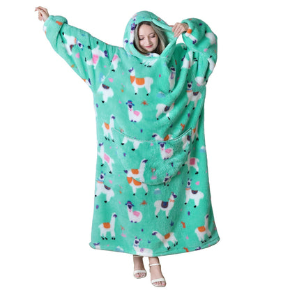 Alpaca Oversized Hoodie Wearable Blanket