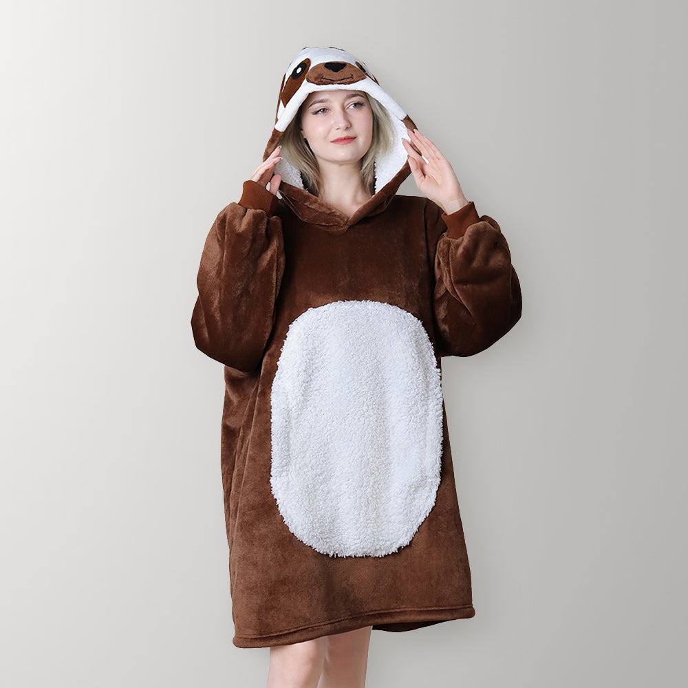 Sloth Oversized Hoodie Wearable Blanket