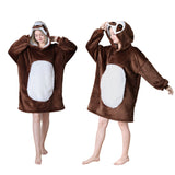 Sloth Oversized Hoodie Wearable Blanket