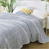 Blue Stripe Fluffy Flannel Blanket