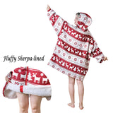 Reindeer Oversized Hoodie Wearable Blanket