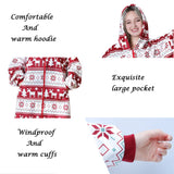 Reindeer Oversized Hoodie Wearable Blanket