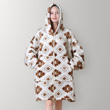 Aztec Oversized Hoodie Wearable Blanket