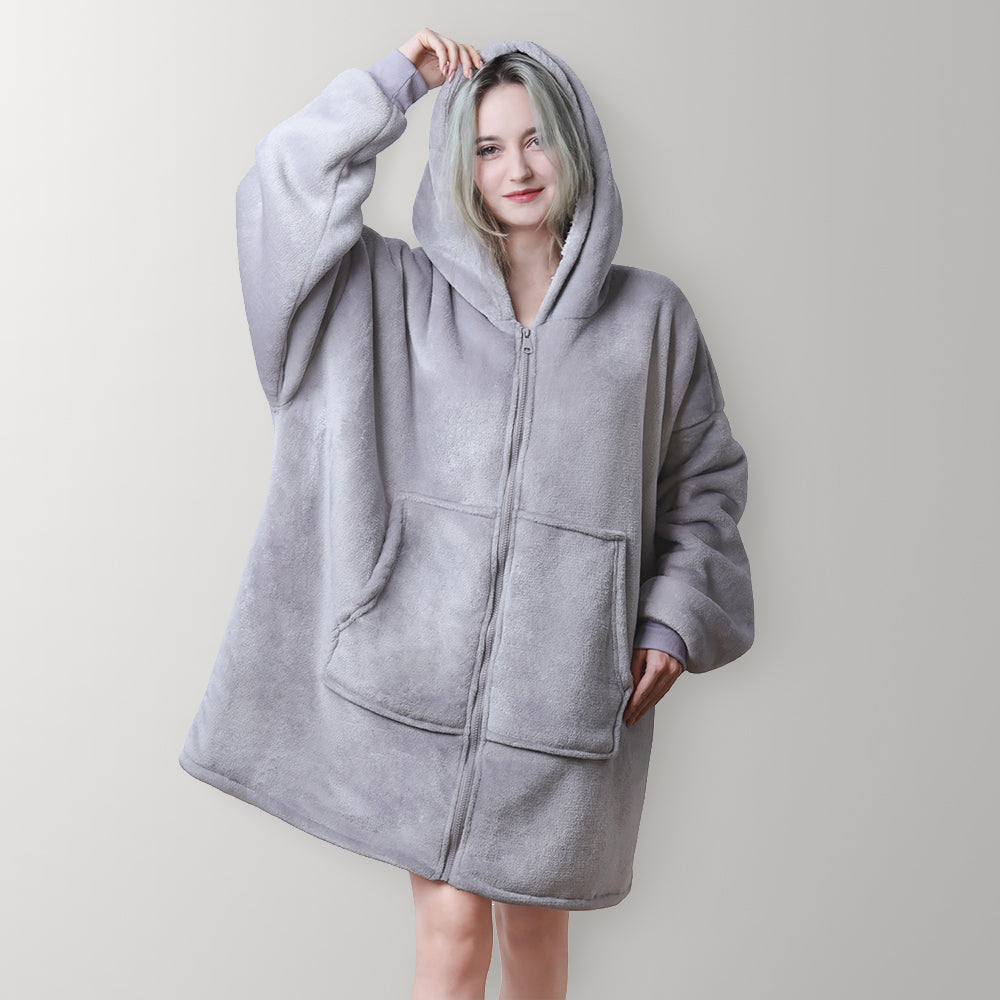 Zip Up Oversized Hoodie Wearable Blanket