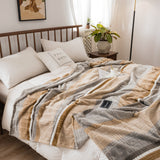 Khaki Plaid Flannel Blanket